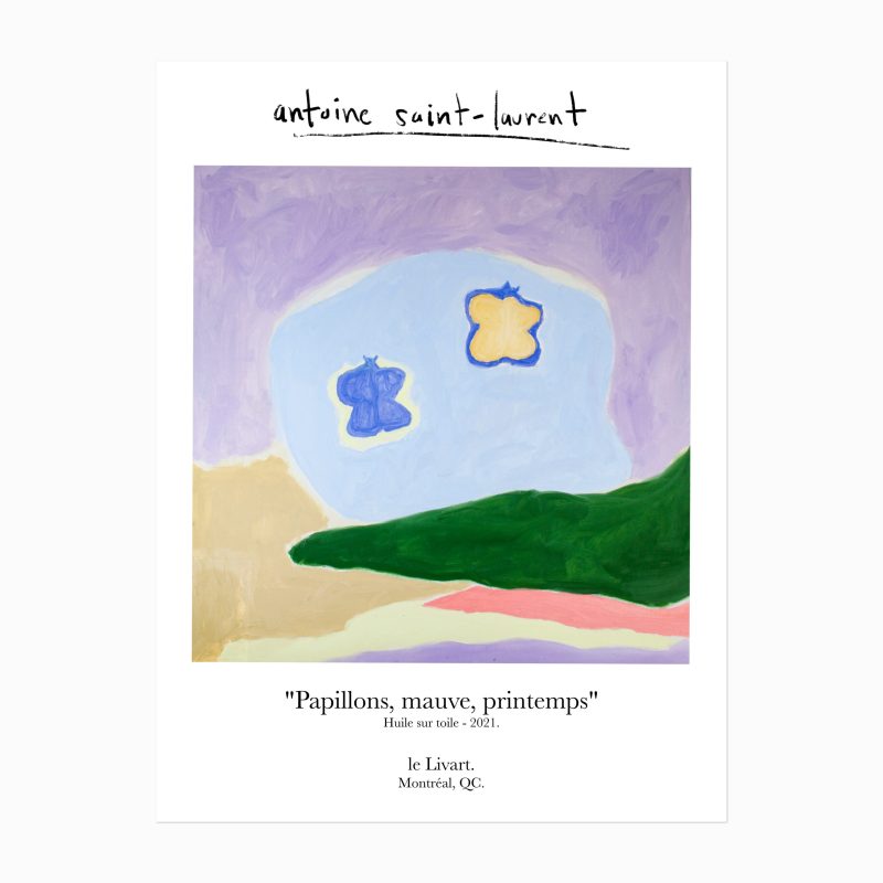 Papillons, mauve, printemps