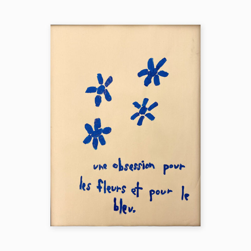Fleurs et bleu